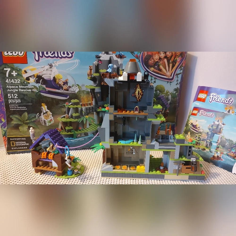 LEGO Friends 41432 Alpaca Mountain Jungle Rescue  Building Toy Complete
